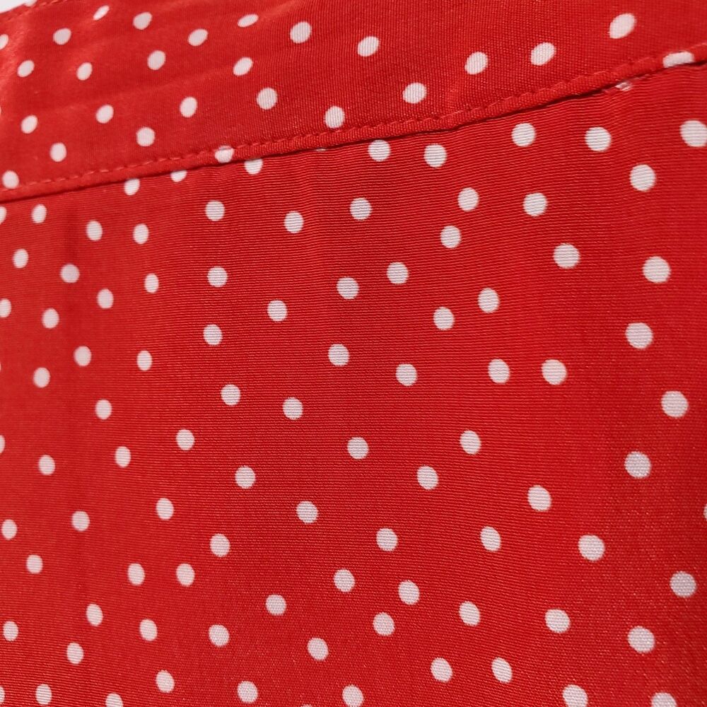 80s 70s Vintage Polka-Dot Lace Shawl Collar Skirt Set 2 Piece - Picture 8 of 15
